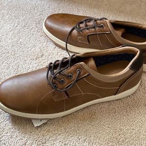 Hawker Rye Larelissi Contrast Stitch Sneaker (Brown Leather)